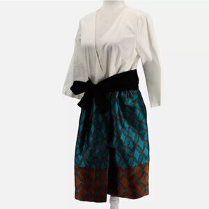 JUCCA Wrap Top Pleated Bottom Dress - Retail $435 - NWT